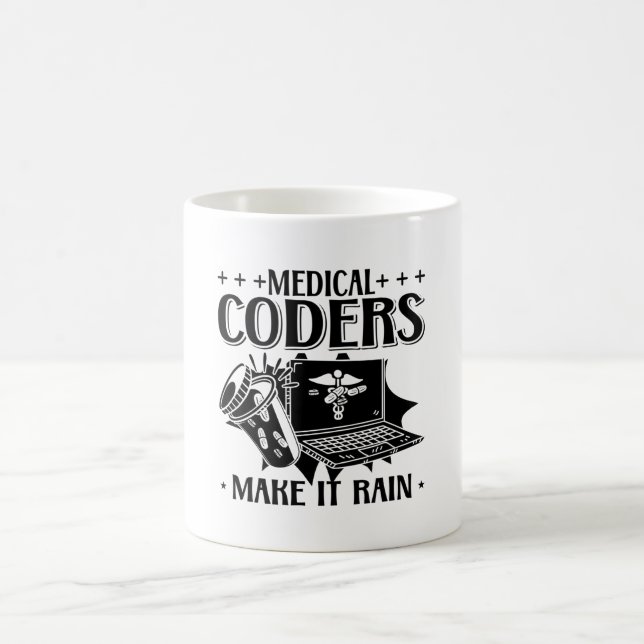 Caneca De Café Codificadores Médicos Fazem Com Que Chova Codifica (Centro)