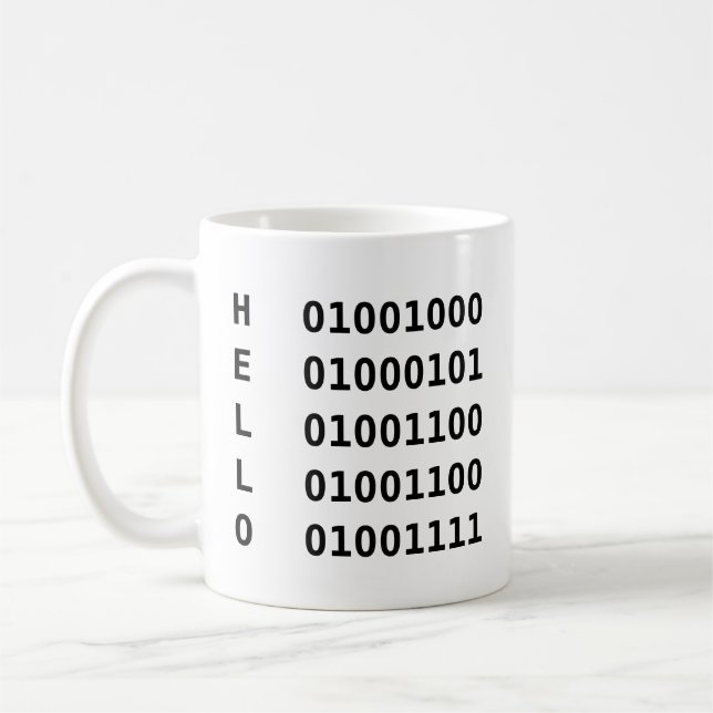Caneca De Café Código binário (Esquerda)