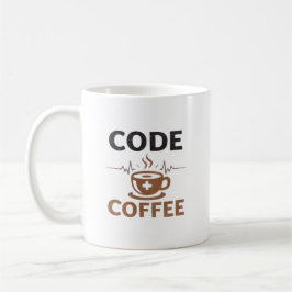 Caneca De Café Código Café Humor de Enfermeira Turno Vida