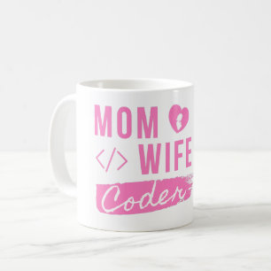 Caneca De Café CÓDIGO DA MÃE DA MULHER - Camiseta MOM CODIFICAD