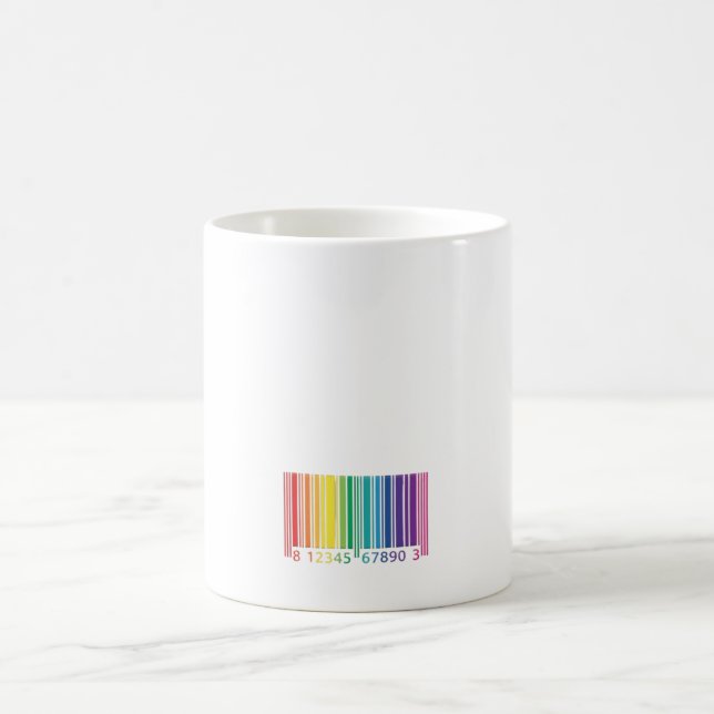 Caneca De Café Código de Barras Colorido (Centro)