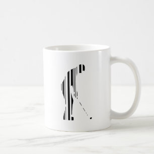 Caneca De Café CÓDIGO DE BARRAS GOLFISTA Golfe Esportes Padrão de