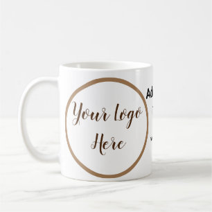 Caneca De Café código de barras personalizado simples adicione o