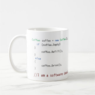 Caneca De Café Código de desenvolvedor de software personalizável