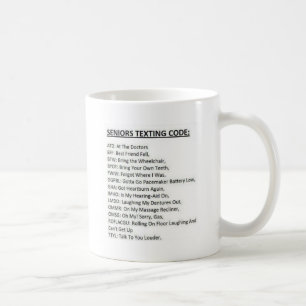 Caneca De Café Código de SMS para Idosos