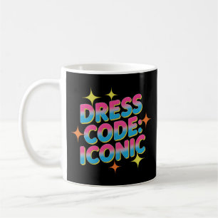 Caneca De Café Código de Vestido: Retro Icônico Vibrante