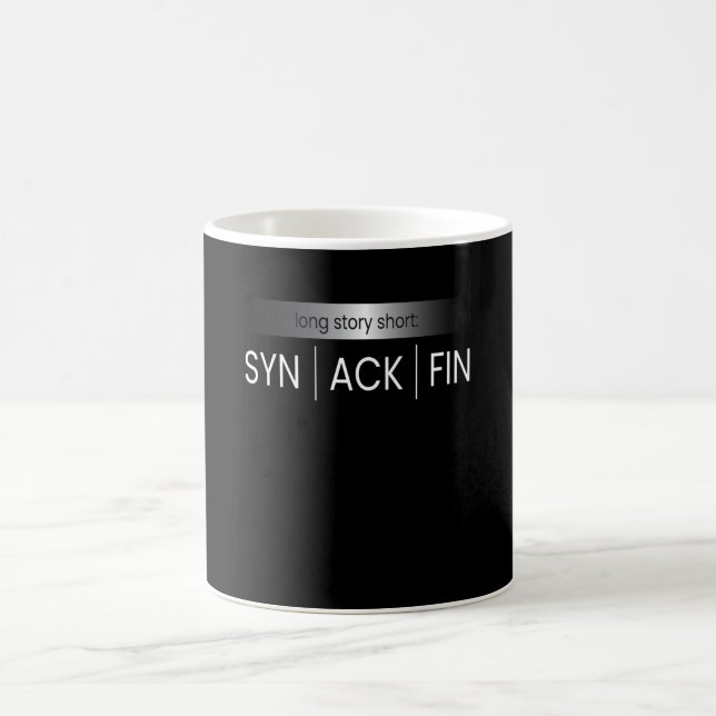 Caneca De Café Código Hacker de IT do SYN ACK FIN (Centro)