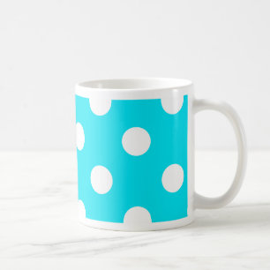Caneca De Café Código hex ciano do Bolinhas 00E3F4