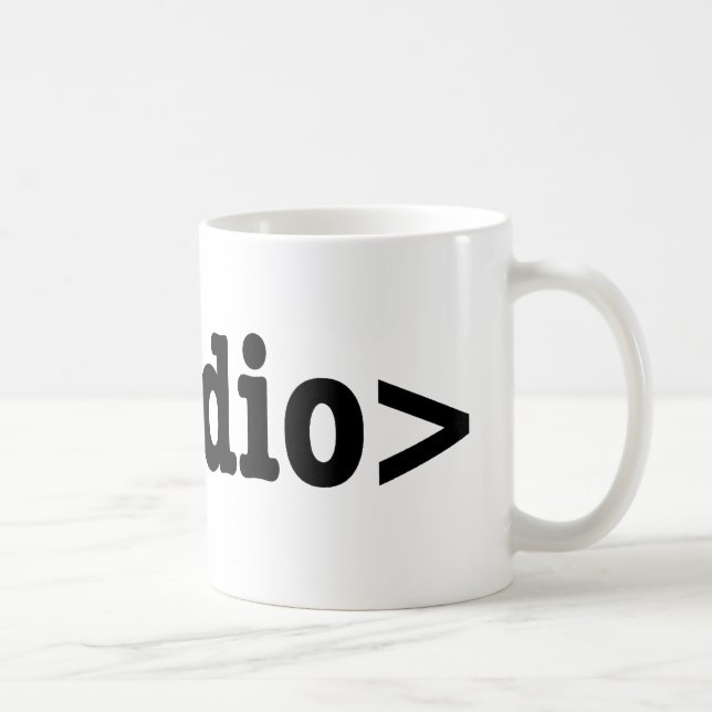 Caneca De Café Código HTML5 de Fim de Áudio (Direita)