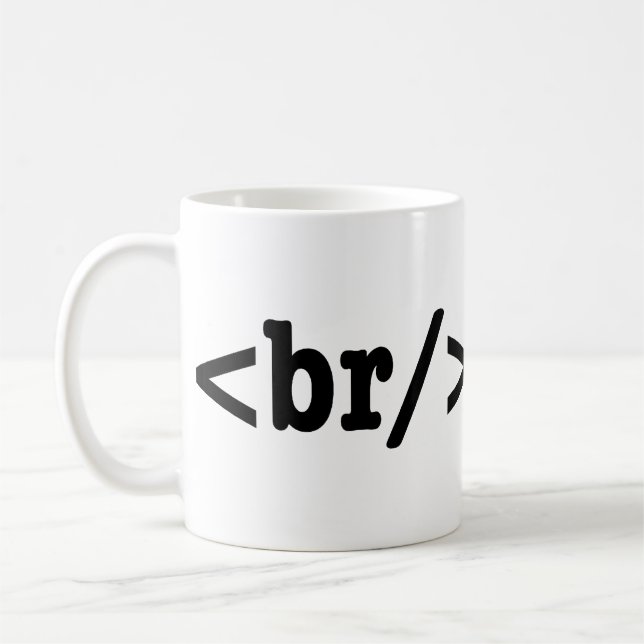 Caneca De Café código HTML de quebra (Esquerda)