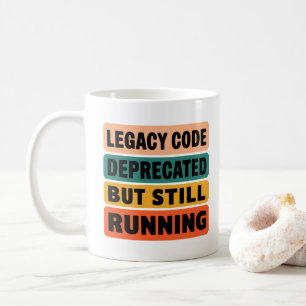 Caneca De Café Código Legado de Programador Engraçado Retro