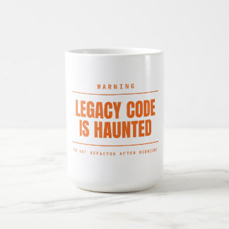 Caneca De Café Código Legado é Assombrado Funny Programador Desen