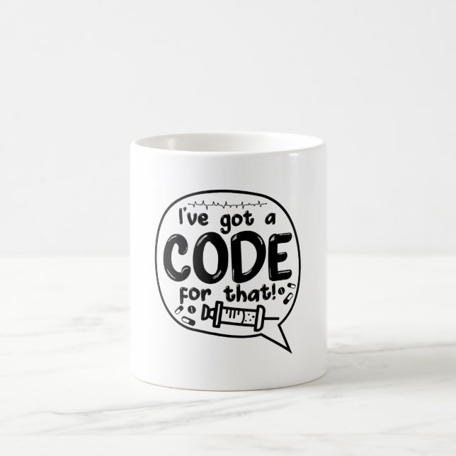 Caneca De Café Código Médico Codificação ICD Tenho um Código para (Centro)
