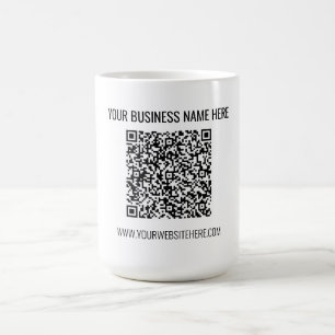 Caneca De Café Código QR e Mudança Especial de Texto Profissional
