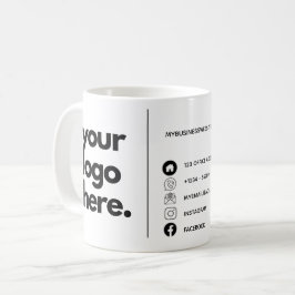 Caneca De Café Código Qr Logotipo de Design de Cartão de visita c