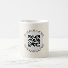 Caneca De Café Código QR Minimalista Simples Cinza