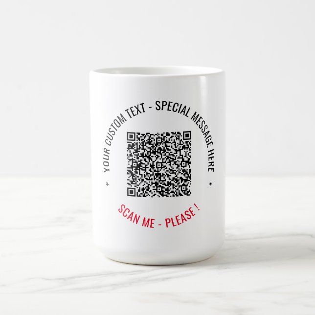 Caneca De Café Código QR personalizado personalizado e conjunto d (Centro)