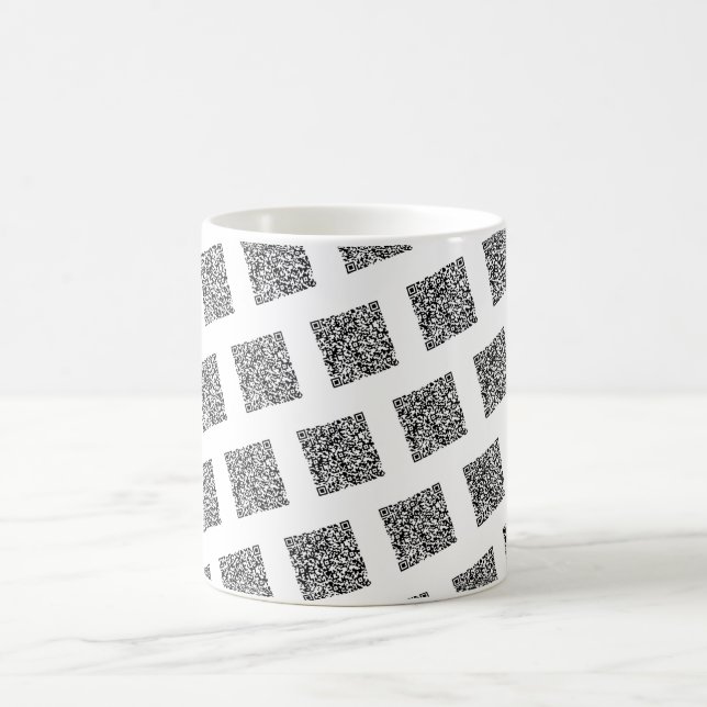 Caneca De Café Código QR personalizado Seu dote engraçado de mug  (Centro)