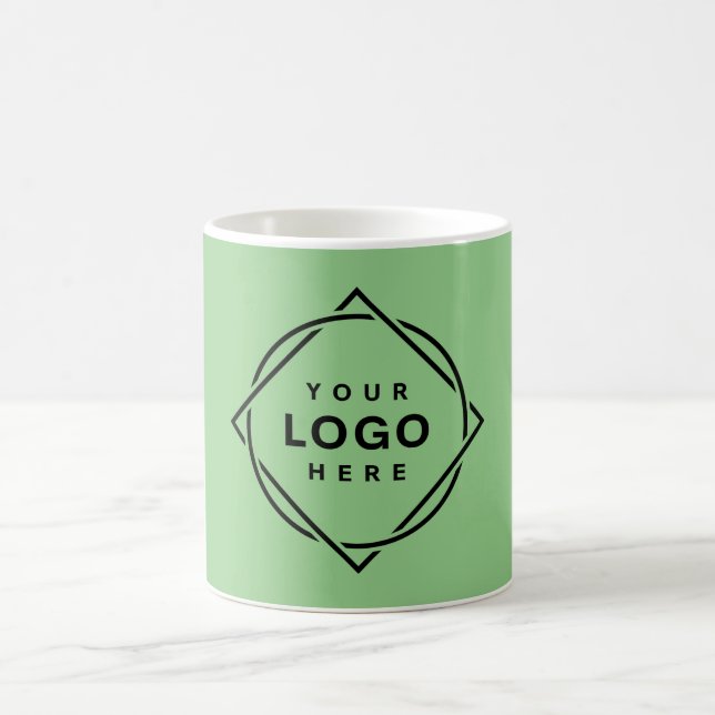 Caneca De Café Código QR preto elegante e elegante (Centro)