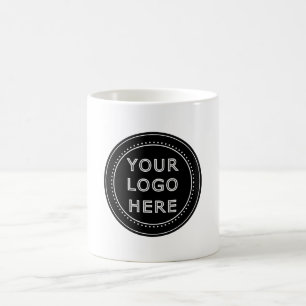 Caneca De Café Código QR preto elegante e elegante