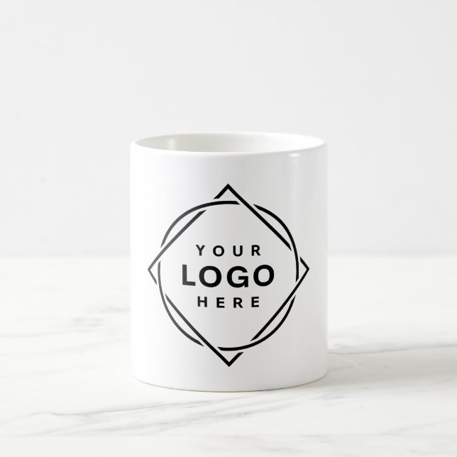 Caneca De Café Código QR preto elegante e elegante (Centro)