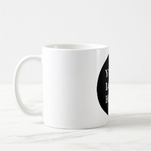 Caneca De Café Código QR preto elegante e elegante