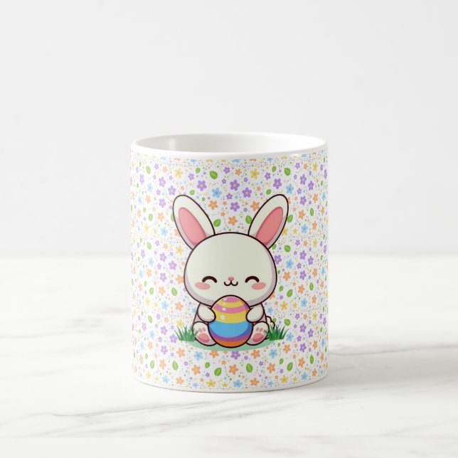 Caneca De Café Coelhinho bonito de primavera/Páscoa com ovo (Centro)