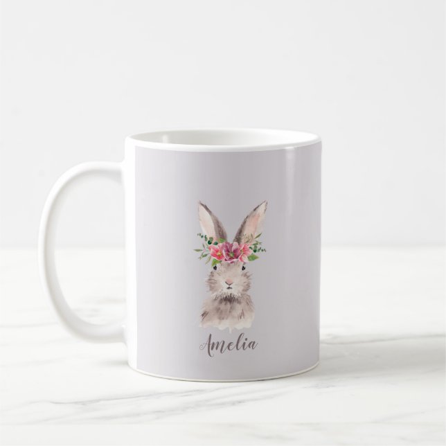 Caneca De Café Coelhinho Bonito Personalizado (Esquerda)