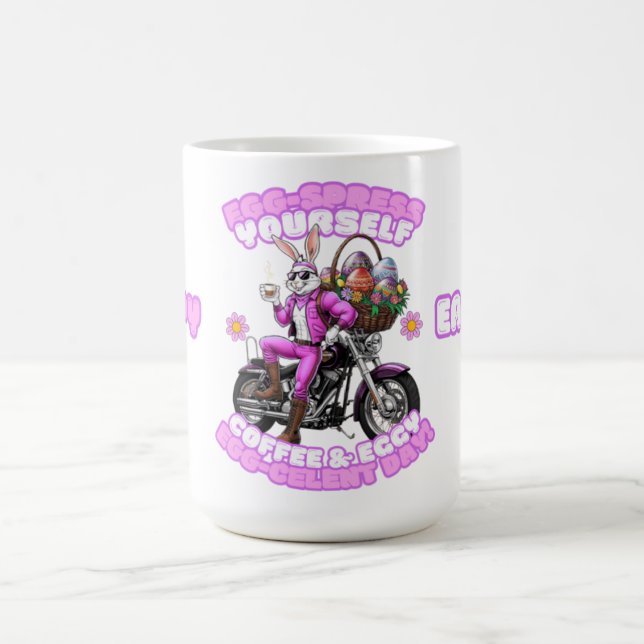 Caneca De Café Coelhinho Coelhinho Biker Mug de Páscoa - Otimize- (Centro)