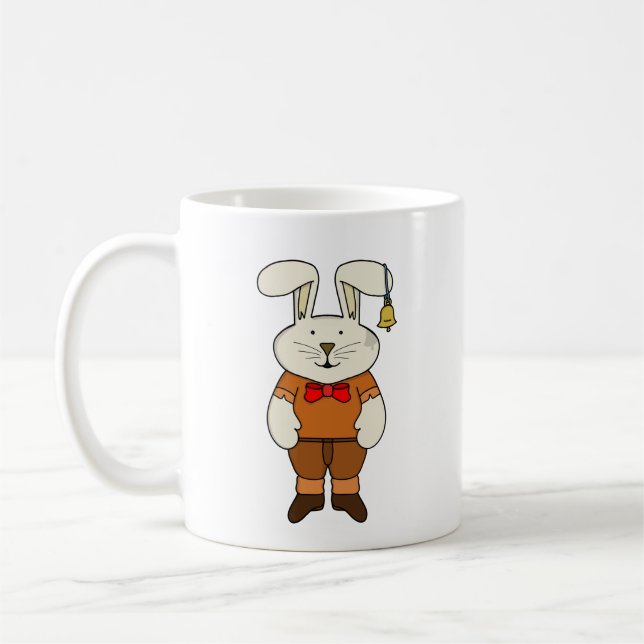 Caneca De Café Coelhinho com um sino no ouvido (Esquerda)