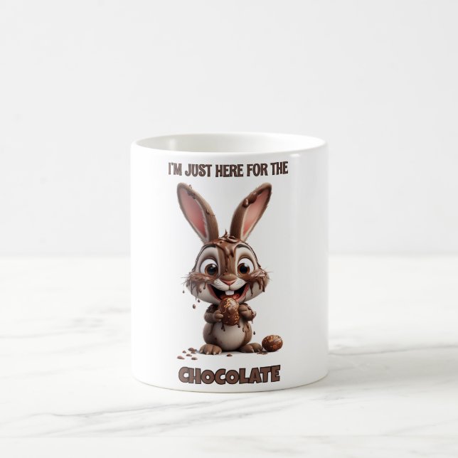 Caneca De Café Coelhinho da Páscoa Engraçado – Design de Páscoa F (Centro)