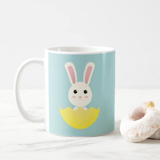Caneca De Café Coelhinho da Páscoa Fofo I (Com Donut)