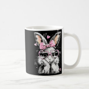 Caneca De Café Coelhinho da Páscoa fofo para coquete coelho rosa 