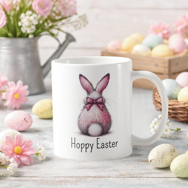 Caneca De Café Coelhinho de Páscoa alegre (Criador carregado)