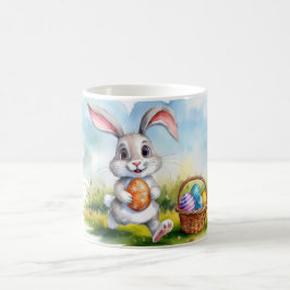 Caneca De Café Coelhinho de Páscoa de Aquarela Bonita