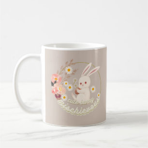 Caneca De Café Coelhinho Míssil e Flor