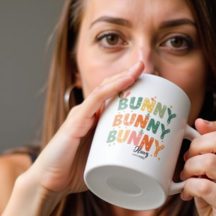 Caneca De Café Coelhinho Retro: Coelhinho Coelho Feliz