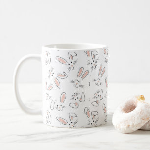 Caneca De Café coelhinhos brancos pequenos