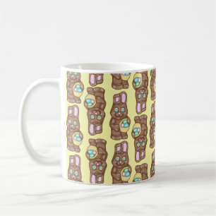 Caneca De Café Coelhinhos de chocolate - Mug de café amarelo