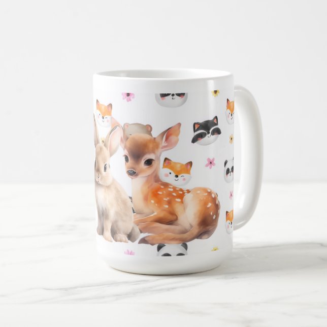 Caneca de Café Coelhinhos do Bosque (Frente Esquerda)