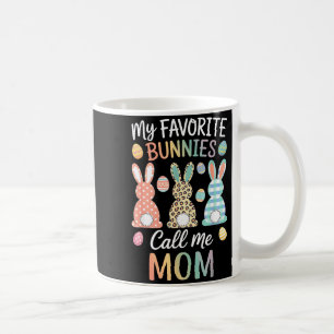 Caneca De Café Coelhinhos favoritos chamam a mamãe de coelhinho d