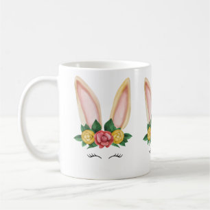 Caneca De Café Coelho Amarelo bege Aquarela