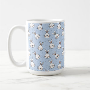 Caneca De Café Coelho Bonito padrão de coelho festa de aniversári