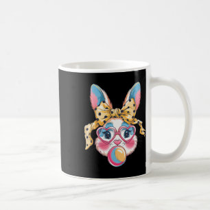 Caneca De Café Coelho Bonito Rosto Cara Tie Dye Gles Garota Feliz