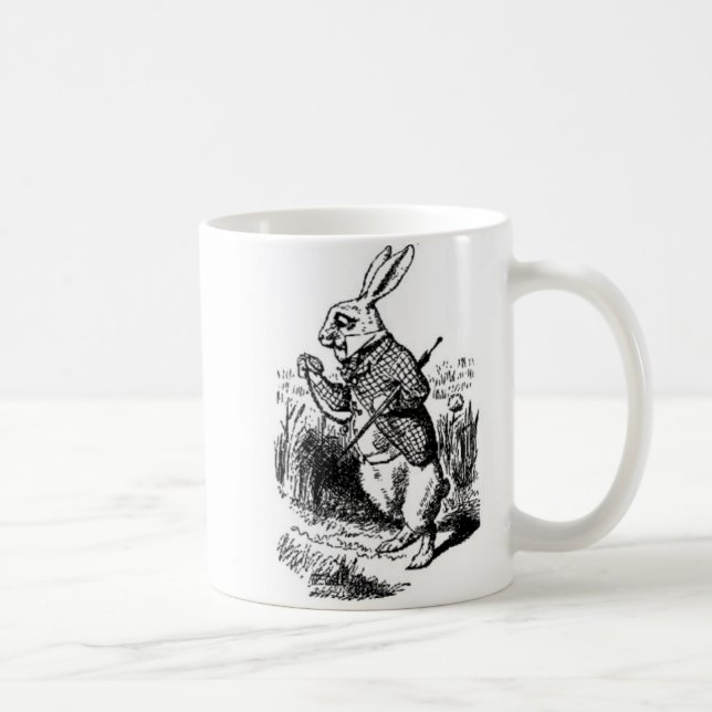 Caneca De Café Coelho branco - Alice no copo do país das (Direita)