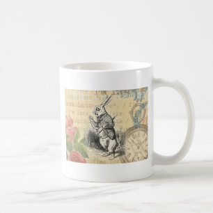 Caneca De Café Coelho Branco Aventuras de Alice no País das Marav