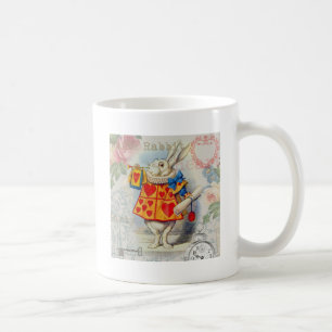 Caneca De Café Coelho Branco Corta Alice Clássica