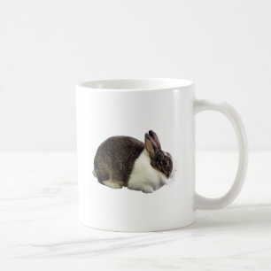 Caneca De Café Coelho Branco e Castanho Holandês