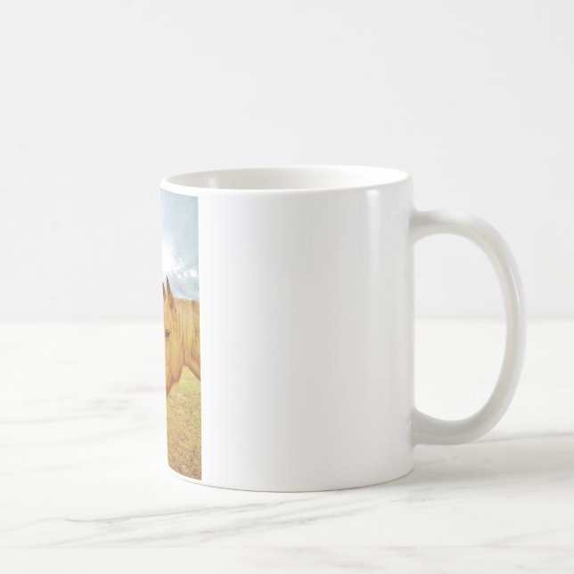Caneca De Café Coelho branco e cavalo amarelo (Direita)