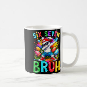 Caneca De Café Coelho Bunny Dabbing Dia de Páscoa Seis Sete Bruh 